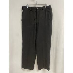 BALMAIN High-Waisted Straight Trouser Pants Flat Front Black Women's 34 US2